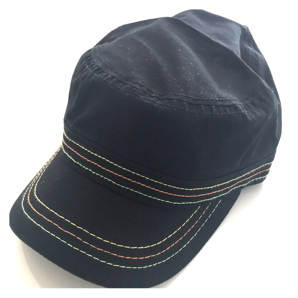 Pugs Gear Shelby Women Stripe Floral Black Hat